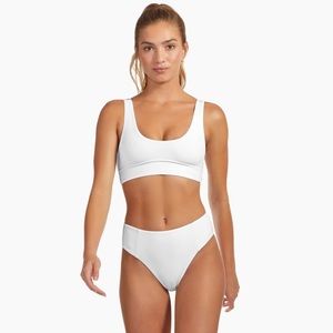 White Vitamin A Ribbed Set